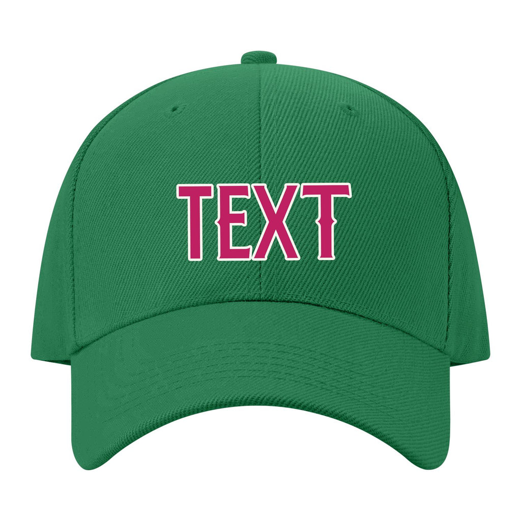 Custom Emerald Green Light Pink Hat 29B21813