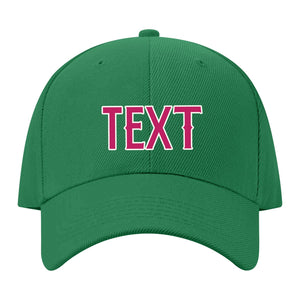 Custom Emerald Green Light Pink Hat 29B21813