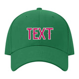 Custom Emerald Green Light Pink Hat