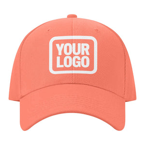 Custom Coral Pink Pale Ice Blue Hat 31B118