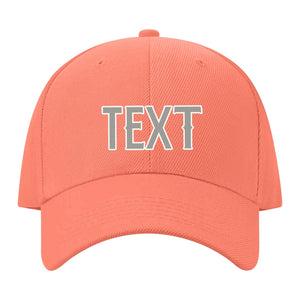Custom Coral Pink Light Green Hat 31B21804