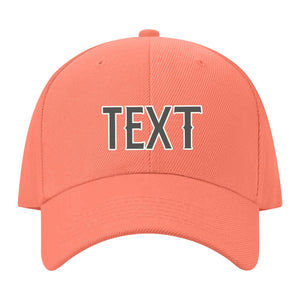 Custom Coral Pink Orange Hat 31B21820