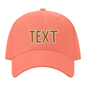 Custom Coral Pink Dark Green Hat 31B21822