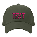 Custom Dark Green Light Pink Hat 34B21713