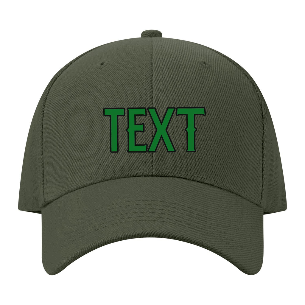 Custom Dark Green Misty Rose Hat 34B21724