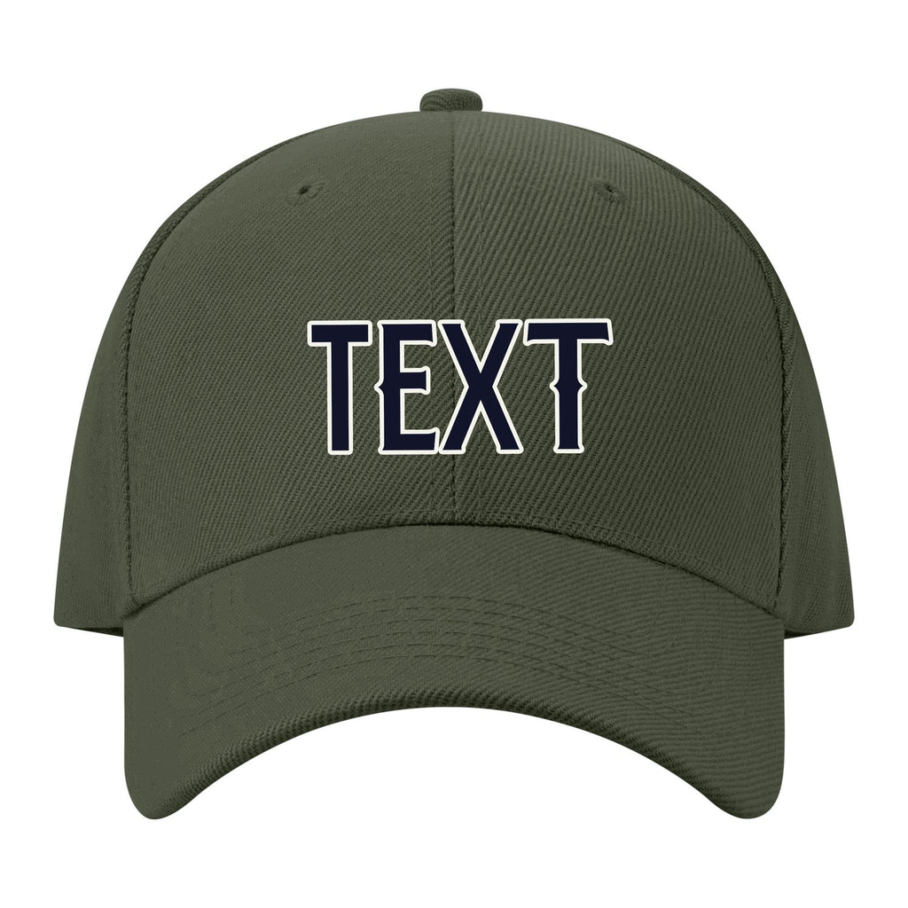 Custom Dark Green Pale Peach Hat 34B21811