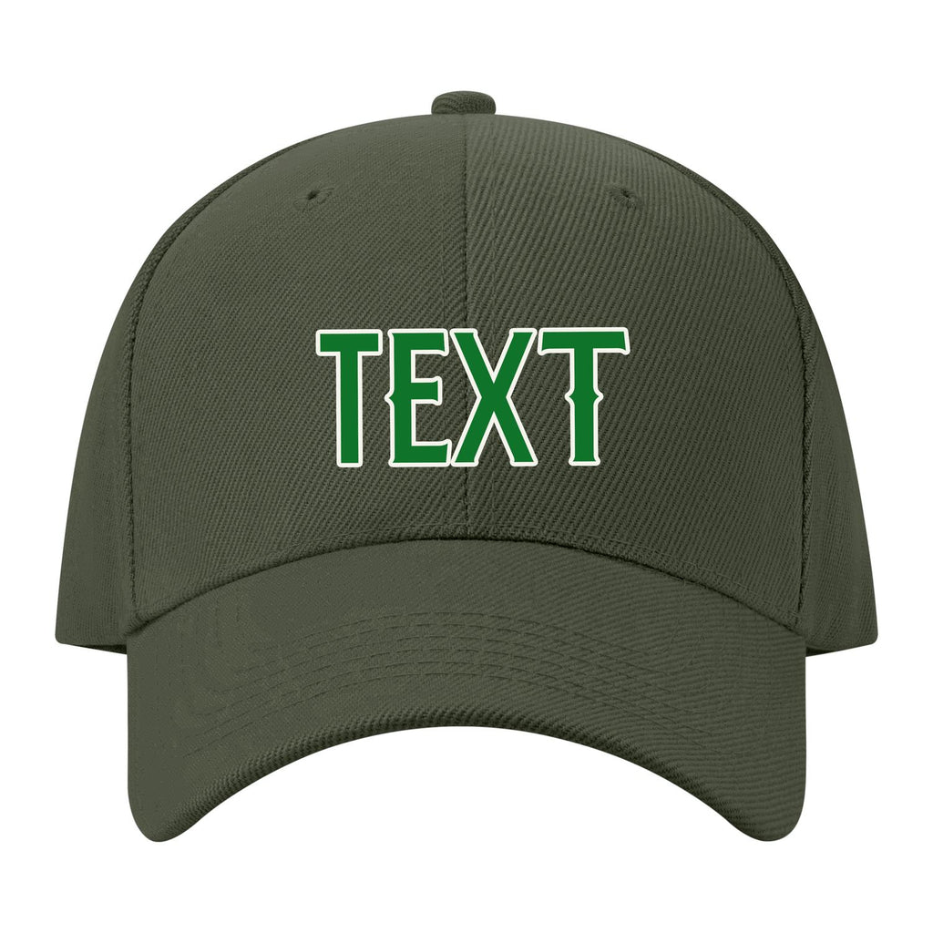 Custom Dark Green Misty Rose Hat 34B21824