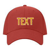 Custom Coral Red Sky Blue Hat