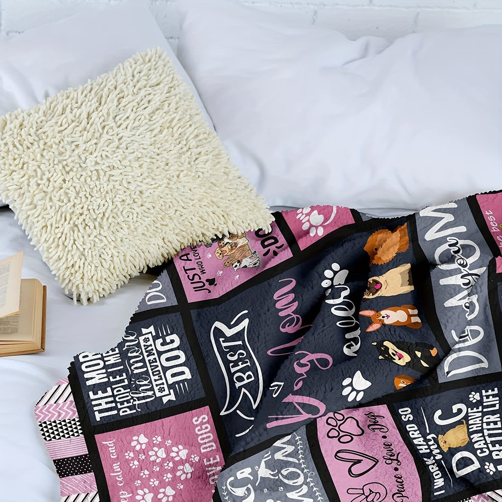 Blanket for Dog Mom Gifts - Best Dog Mom Ever,” From Mom Dad, Birthday Christmas Everyday Encouragement, Inspirational Motivational