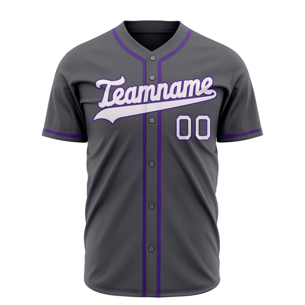 Custom Steel Gray Baseball Jersey (With White Color)