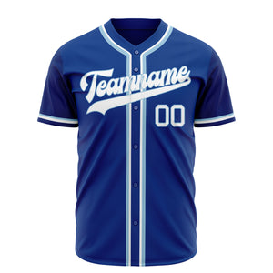 Custom Royal Baseball Jersey (With White Color)