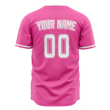Custom Pink Baseball Jersey (With White Color)
