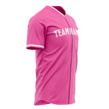 Custom Pink Baseball Jersey (With White Color)