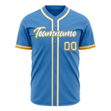 Custom Powder Blue Baseball Jersey (With White Color)