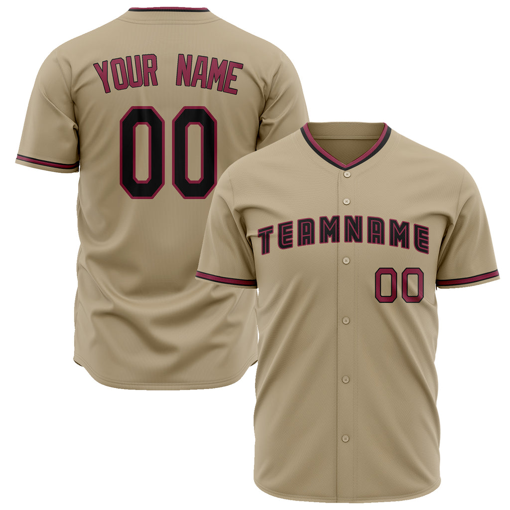 Custom Sand Baseball Jersey (With Black Color)