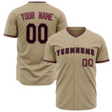 Custom Sand Baseball Jersey (With Black Color)