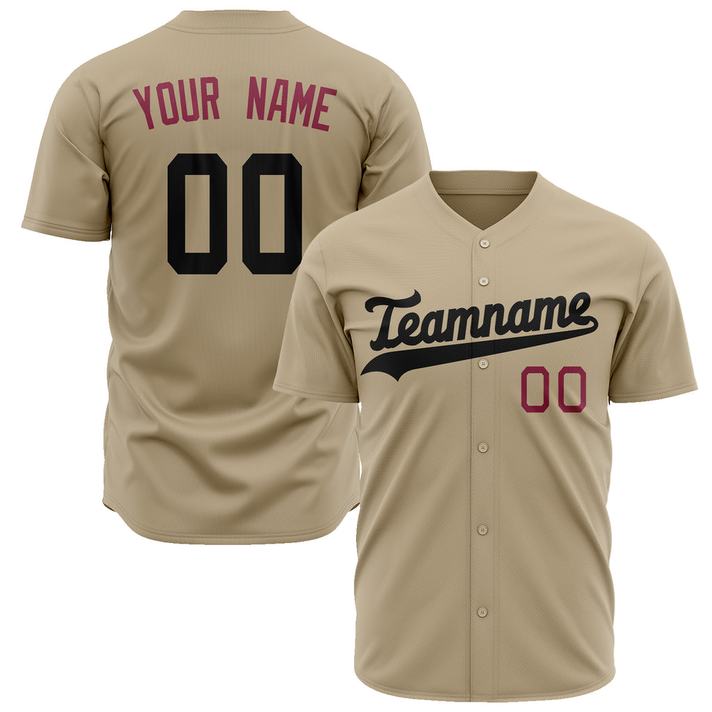 Custom Sand Baseball Jersey (With Black Color)