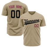 Custom Sand Baseball Jersey (With Black Color)