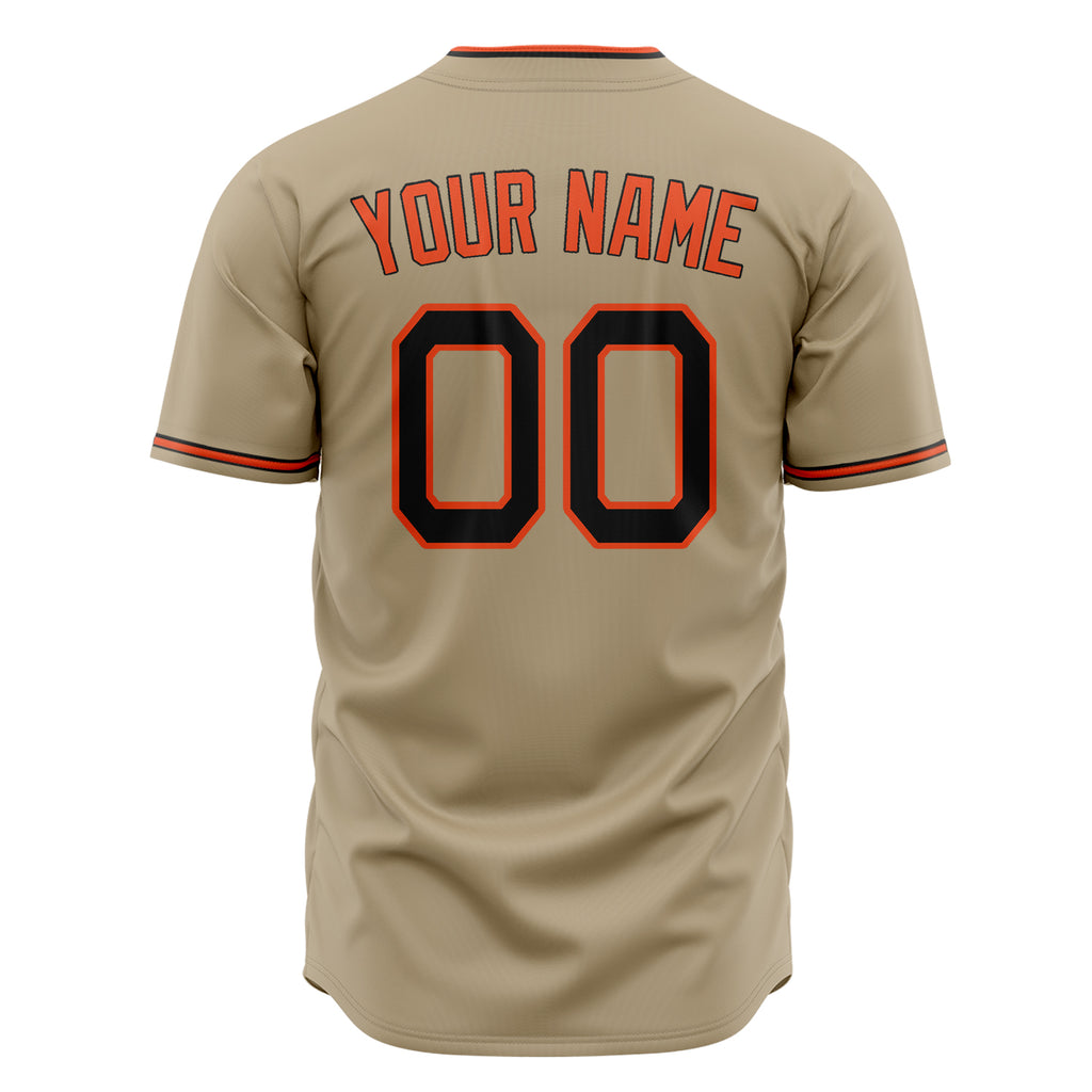 Custom Sand Baseball Jersey (With Black Color)