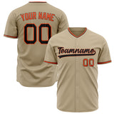 Custom Sand Baseball Jersey (With Black Color)