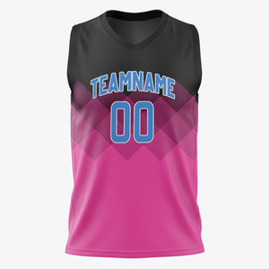 Custom Pink Black Fade Basketball Jersey