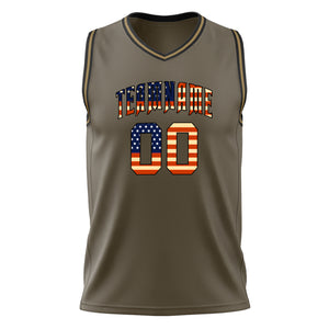 Custom Olive Black Solid Color Basketball Jersey