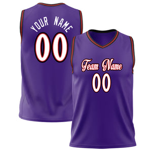 Custom Purple White Solid Color Basketball Jersey BS02240626XJ184