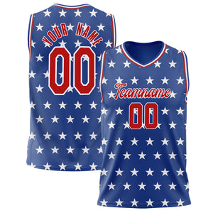 Custom Royal Red Solid Color Basketball Jersey BS02240626XJ215