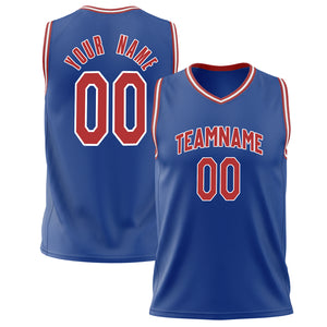 Custom Royal Red Solid Color Basketball Jersey BS02240626XJ224