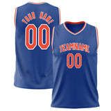 Custom Royal Orange Solid Color Basketball Jersey