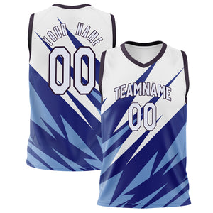 Custom White Black Sublimation Basketball Jersey BS02240626XJ263