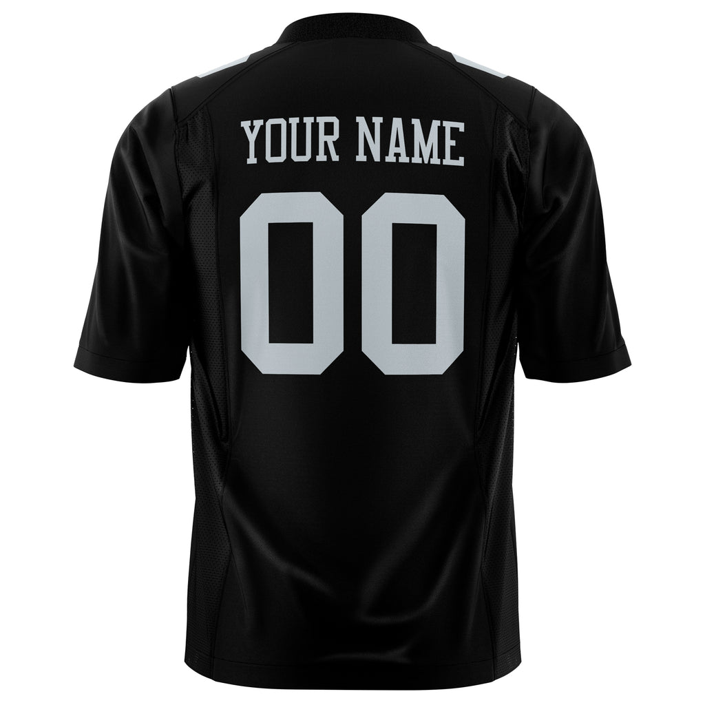 Custom Black Gray Solid Colour Football Jersey