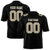 Custom Black Cream Solid Colour Football Jersey