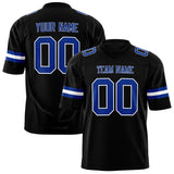 Custom Black Royal Solid Colour Football Jersey