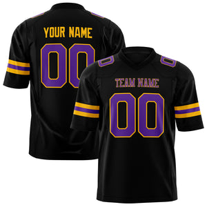 Custom Black Purple Solid Colour Football Jersey FT01240725BL025