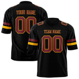 Custom Black Maroon Solid Colour Football Jersey
