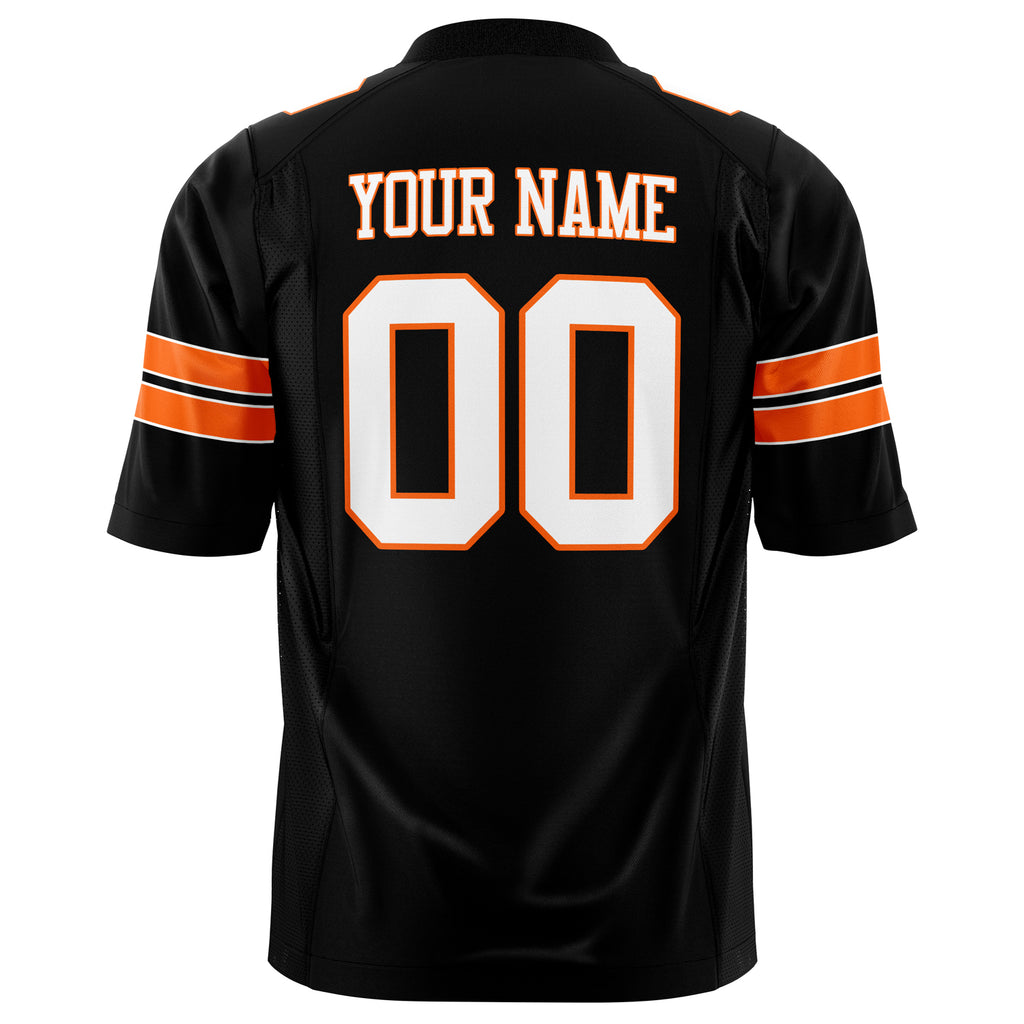 Custom Black White Solid Colour Football Jersey