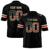 Custom Black Cream Solid Colour Football Jersey FT01240725BL031