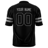 Custom Black Gray Solid Colour Football Jersey