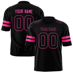 Custom Black Pink Solid Colour Football Jersey FT01240725BL035
