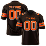 Custom Black Orange Solid Colour Football Jersey