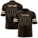 Custom Black Cream Solid Colour Football Jersey