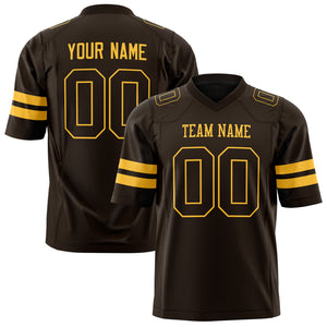 Custom Black Gold Solid Colour Football Jersey FT01240725BR046