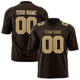 Custom Black Old Gold Solid Colour Football Jersey