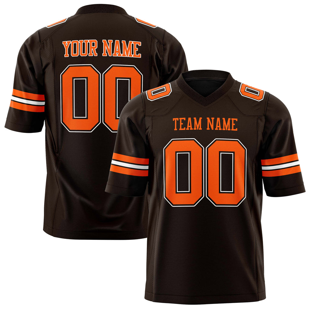 Custom Black Orange Solid Colour Football Jersey FT01240725BR052