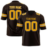 Custom Black Gold Solid Colour Football Jersey