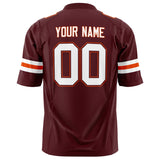 Custom Burgundy White Solid Colour Football Jersey