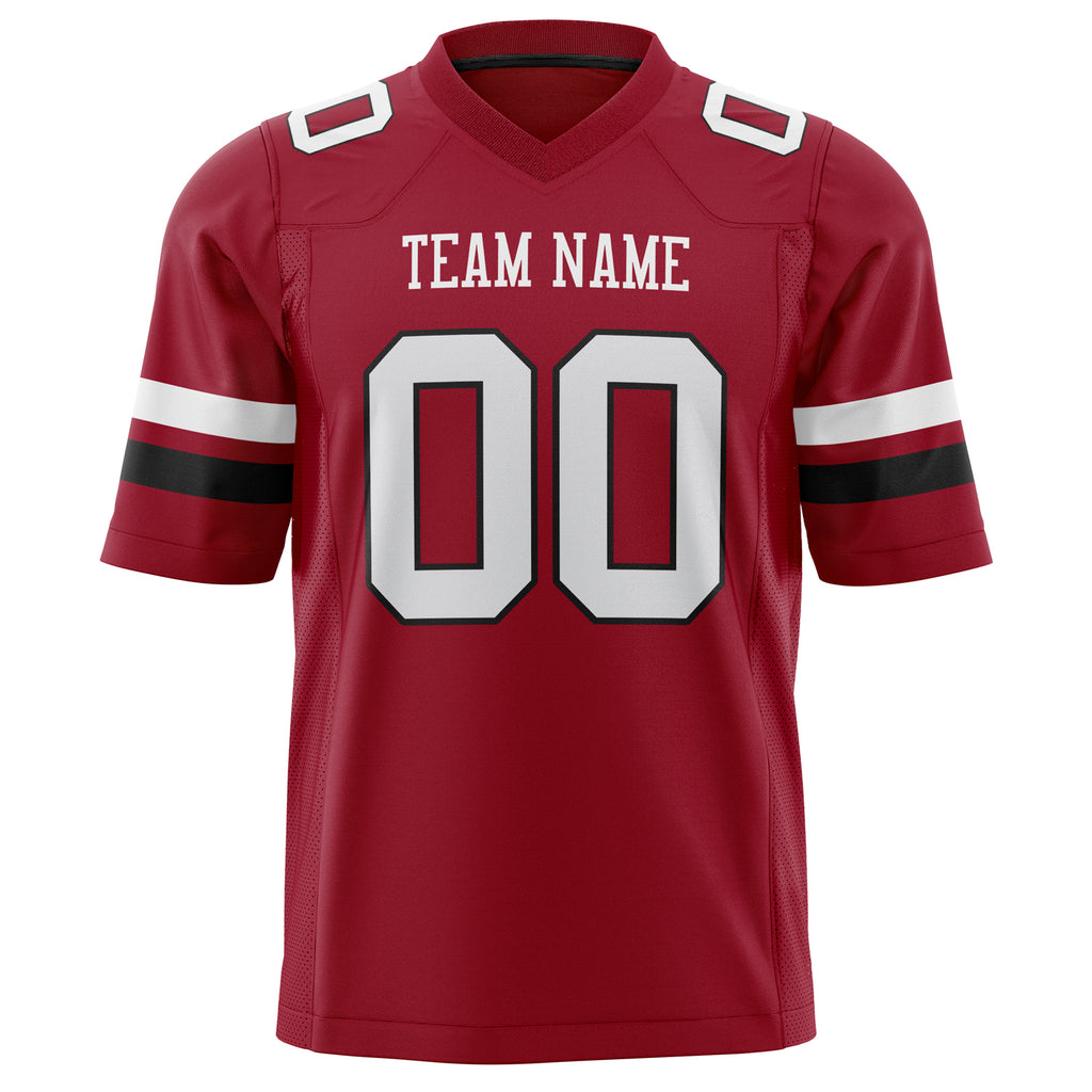Custom Cardinal White Solid Colour Football Jersey