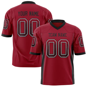 Custom Cardinal Black Solid Colour Football Jersey FT01240725CA088