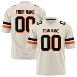 Custom Cream Black Solid Colour Football Jersey FT01240725CR104